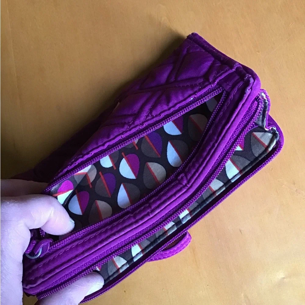 Vera Bradley Purple Quilted Wristlet